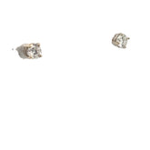 14k White Gold .75ct F SI2 Round Diamond Stud Earrings